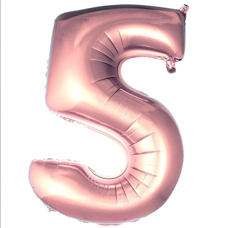 Folyo Balon Rose Gold 5 40 İnç 100 Cm